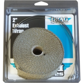 DRAG SPECIALTIES Woven Basalt Exhaust Wrap Kit 7,6m x 50,8mm