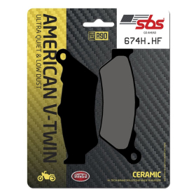 SBS HHF 674H.HF Street Ceramic Organic Brake Pads Harley Davidson / Victory / Indian 500-1507cc 98-23