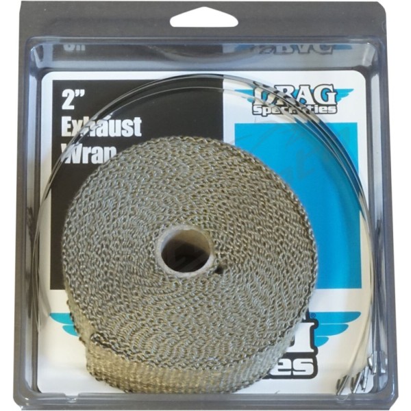DRAG SPECIALTIES Woven Basalt Exhaust Wrap Kit 7,6m x 50,8mm