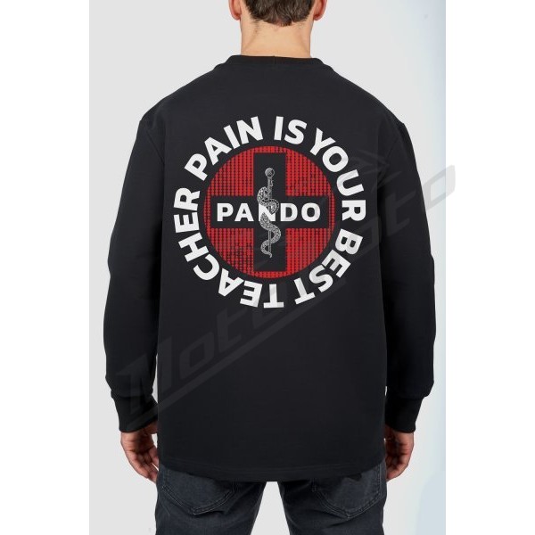 PANDO MOTO TOMMY PAIN BLACK Oversized Long sleeve T-shirt Unisex