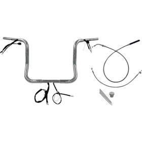 FAT BAGGERS INC. Round Top Handlebar Kit Chrome 91.5x35.5cm Harley Davidson FLHLT / FLHX / FLHXL / FLHXSE 1923-1977 23-26