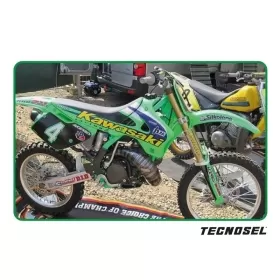 TECNOSEL stickers, seat cover set ​​​​​​​KAWASAKI KX 125-250 1994-1998