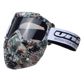 Off Road Goggles with mask camo UNIT M02 (tinted lens)