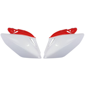 Side covers white / red CEMOTO HONDA CRF 250 2006-2008
