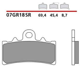 Brembo stabdžių trinkelės Carbon-Ceramic Racing BMW / KTM