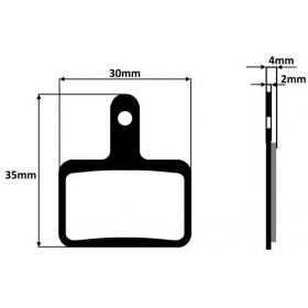 BICYCLE DISC BRAKE PADS 2PCS.