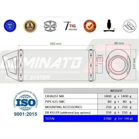 Exhausts silincers Dominator MX2 KTM 625 SMC 2005-2006