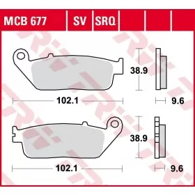 BRAKE PADS TRW MCB677SV ROUTE