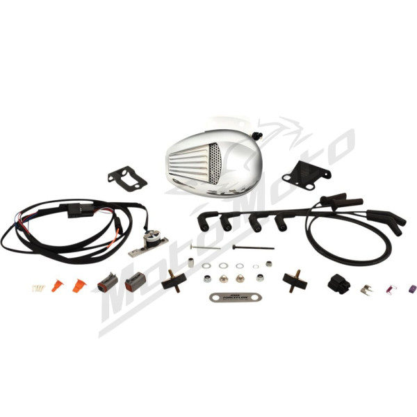 JIMS Forceflow Cylinder Head Cooler Kit Chrome Harley Davidson FLDE / FLSB / FLSL / FXST 1750-1923 18-24  