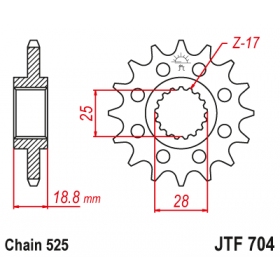 Priekinė žvaigždutė JTF704RB