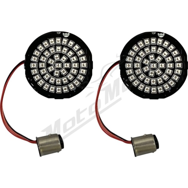 CUSTOM DYNAMICS Genesis® 4 Red Ring LED Turn Signal Inserts Harley Davidson FLFB / FLFBS 1450-1977cc 99-24
