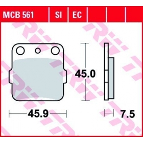 STABDŽIŲ TRINKELĖS TRW MCB561 STANDARD