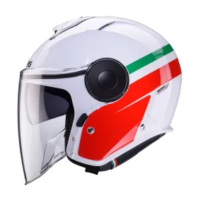 Open Jet Helmet Caberg Soho Zephyr White/Green/Red