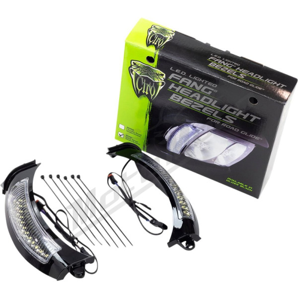 CIRO Fang® Headlight Bezels HARLEY DAVIDSON FLTRK / FLTRT / FLTRX / FLTRXS / FLTRXSE 1690-1923 15-25