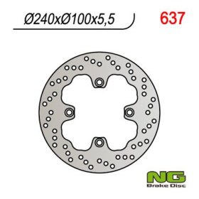 NG BRAKES Rear Fixed Brake Disc 240mm Kawasaki GPX / ZR / ZXR 400-750cc 87-06