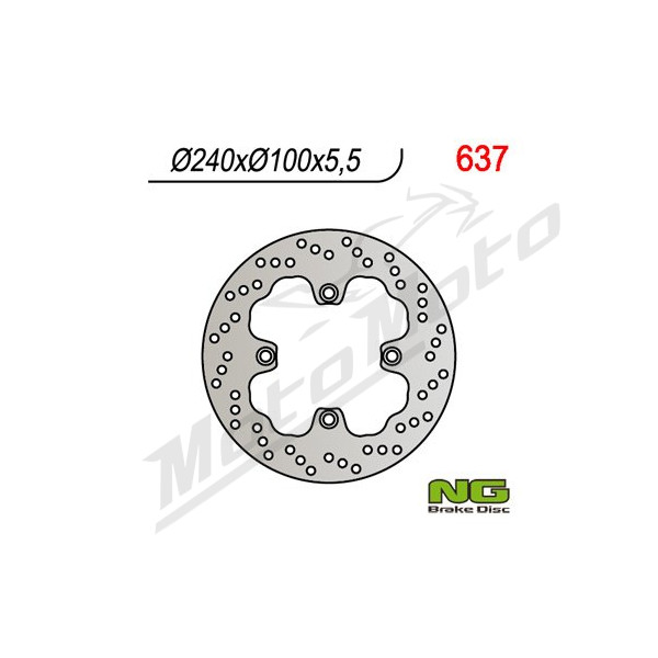 NG BRAKES Rear Fixed Brake Disc 240mm Kawasaki GPX / ZR / ZXR 400-750cc 87-06