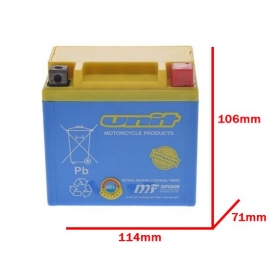 Akumuliatorius UNIT WTX5L-BS / YTX5L-BS 12V / 5Ah