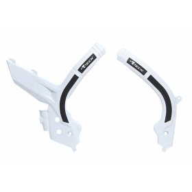 RACETECH rėmo apsauga GasGas EC, MC/ Husqvarna FC, FE, FS, FX, TC, TE, TX/ KTM SX, SX-F 125/450cc 14-23 Balta/ Juoda