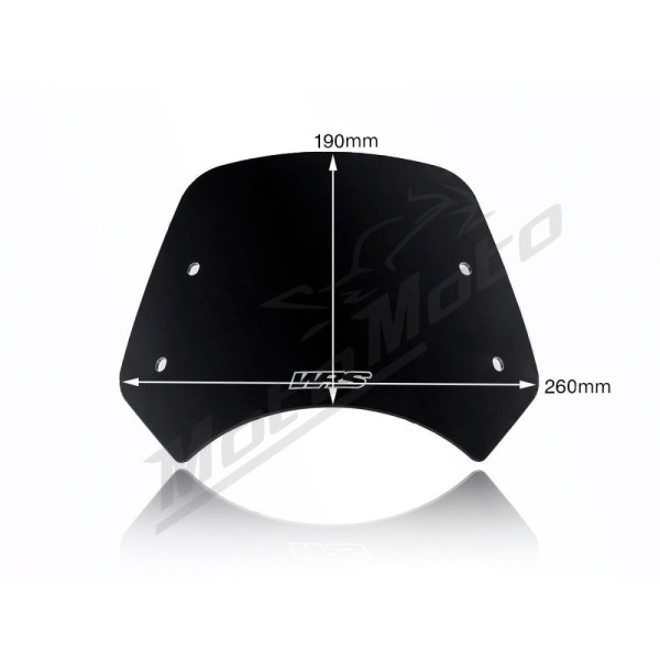 WRS SPORT Windscreen Black Benelli Leoncino 500 ABS 17-23