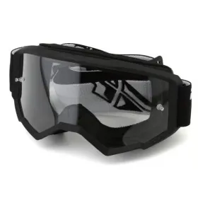 IŠPARDAVIMAS! Fly Racing Focus Goggle krosiniai akiniai (Juoda/Balta) (skairus stikliukas)