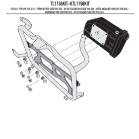Kappa KS250 Toolbox Mount Honda / BMW 310-750 17-26
