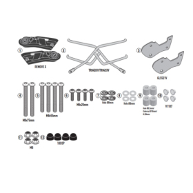 KAPPA Quick Mount Remove X Side bag rack ​​​​​​​​​​​​​​Honda CB 500-750 Hornet 24-25