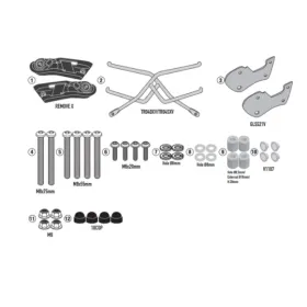 KAPPA Quick Mount Remove X Side bag rack ​​​​​​​​​​​​​​Honda CB 500-750 Hornet 24-25