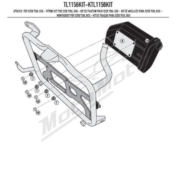 Kappa KS250 Toolbox Mount Honda / BMW 310-750 17-26