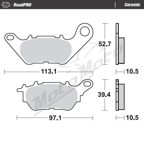 MOTO-MASTER Ceramic Rear Brake Pads Yamaha CZD / MT / XMAX / YP / YZF 125-300 15-24