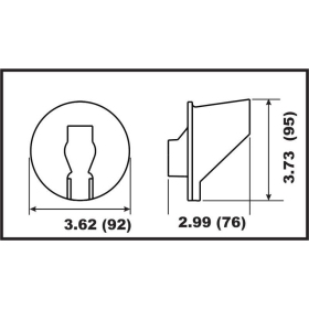 Perf anods variklio tvirtinimo dalis Yamaha F80-F130 / 100-200HP (dvitaktis)