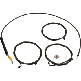 LA CHOPPERS Standard Midnight Braided Handlebar Cable/Brake Line Kit Harley Davidson 1868-1977 23-26