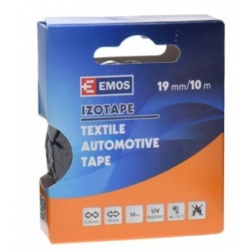 EMOS 19mm/10 m TEXTILE INSULATING BLACK TAPE 1PC