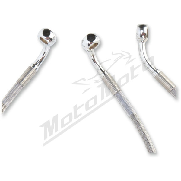 DRAG SPECIALTIES Extended Length Stainless Steel Brake Line Kit Harley Davvidson FLHT / FLHTCI / FLHTCUI / FLHTI / FLHX 1340-1800 96-07