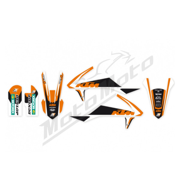 Blackbird set of stickers (veneers) Dream 4 orange / white / black KTM SX 50 16-23