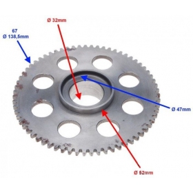 Starter bendix SHINERAY ATV XY300STE 67 teeth