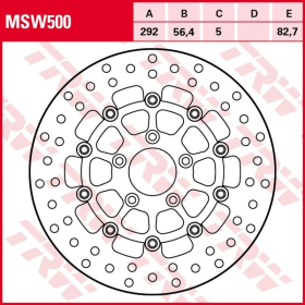 TRW ZF Front Brake Disc 292mm 883-1690cc 99-16