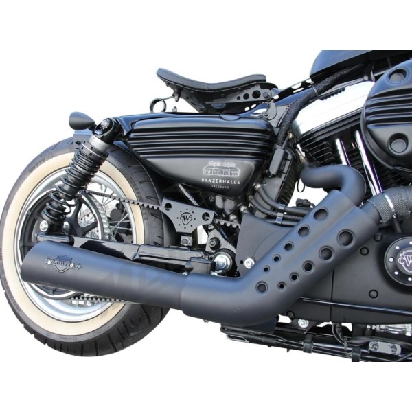 CULT WERK Šoninės apdailos juodos Bobber Harley Davidson XL 883-1200cc 2004-2013 2vnt
