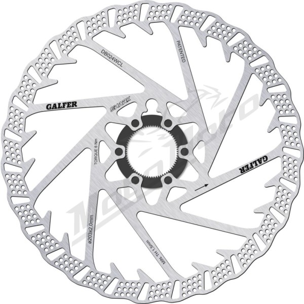 GALFER Fixed Disc Shark® Center-Lock ø203 x 2 mm
