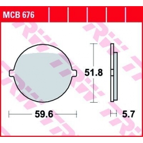 BRAKE PADS TRW MCB676 STANDARD