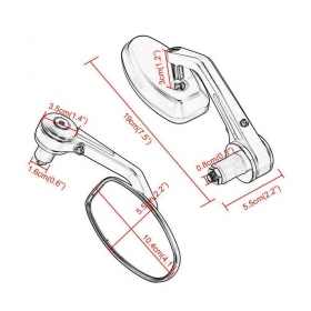 Universal mirrors 2pcs