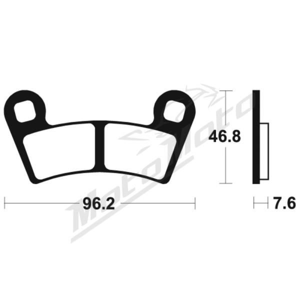 TECNIUM MX/ATV Sintered Metal Brake pads MO398 Polaris RZR / Sportsman / Outlaw / Ranger 450/1000 07-21