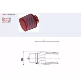 BMC Air Filter Tapered Ø60mm FMSA60-100