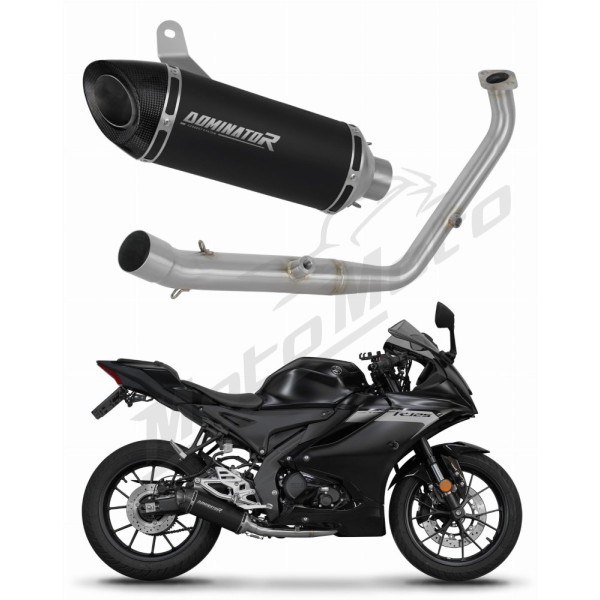 Yamaha MT 125 2024-2025 (Euro 5+) Dominator Full Exhaust System HP8 BLACK + dB killer