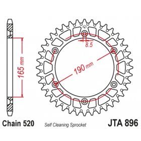 Rear sprocket ALU JTA896