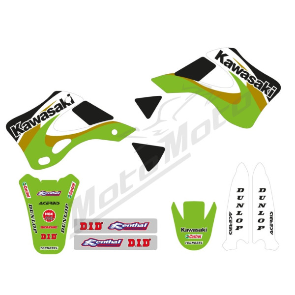TECNOSEL Seat cover and sticker set Kawasaki KX 125-250 99-02
