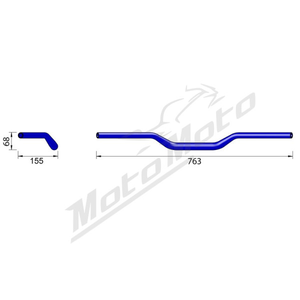 HIGHSIDER Pro X-Bar Superbike X01 Vairas 763mm Yamaha / Aprilia / BMW / KTM / Suzuki 125-1700 04-26