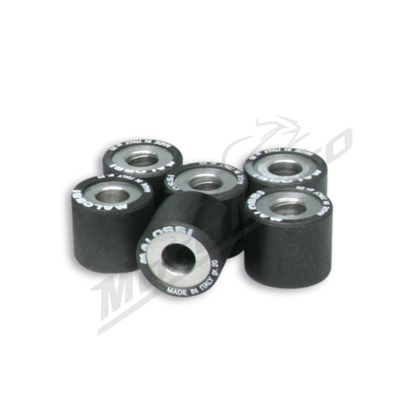 Variatoriaus ritinėlių komplektas 24,0 g MALOSSI HTRoll Aprilia / Gilera / Malaguti / Piaggio / Sym 250-500cc 01-> H2O 4T