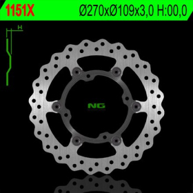 NG Front Floating Brake Disc 270X109X3,0mm Kawasaki / Peugeot 50-450cc 05-24