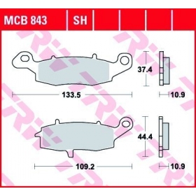 STABDŽIŲ TRINKELĖS TRW MCB843SH SPORT