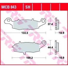 BRAKE PADS TRW MCB843SH SPORT